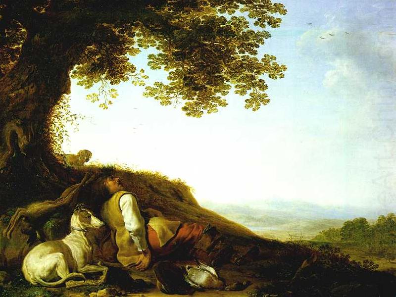 Hunter Sleeping on a Hillside sg, SAFTLEVEN, Cornelis